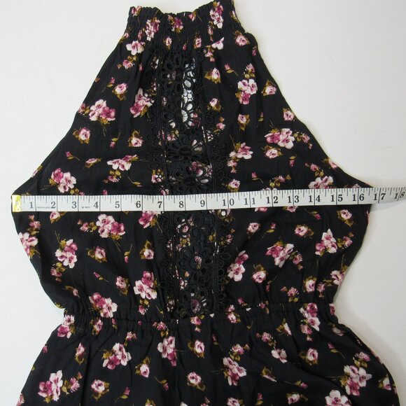 Heart Heels Women's Smocked Neckline Godet Skirt Sleeveless Mini Dress Size M - Picture 6 of 8